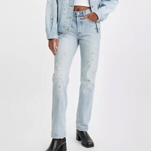 Levi’s 501 original fit studded jeans